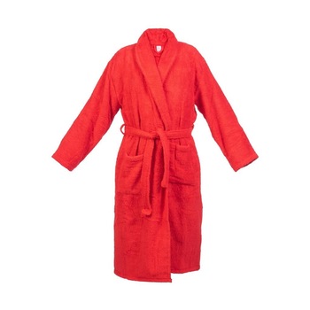 Halat Bianca, de baie, pentru hotel, 100% bumbac, culoare rosu, marime L/XL Halat Bianca, de baie, pentru hotel, 100% bumbac, culoare rosu, marime L/XL
