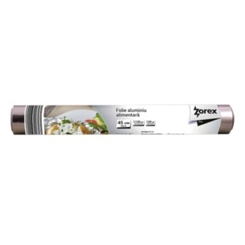 Folie Alimentara Aluminiu Zorex Pro, Latimea 450 mm, 1130g, Folii Alimentare Argintii pentru Uz Profesional, Produse pentru Ambalat Folie Alimentara Aluminiu Zorex Pro, Latimea 450 mm, 1130g, Folii Alimentare Argintii pentru Uz Profesional, Produse pentru Ambalat
