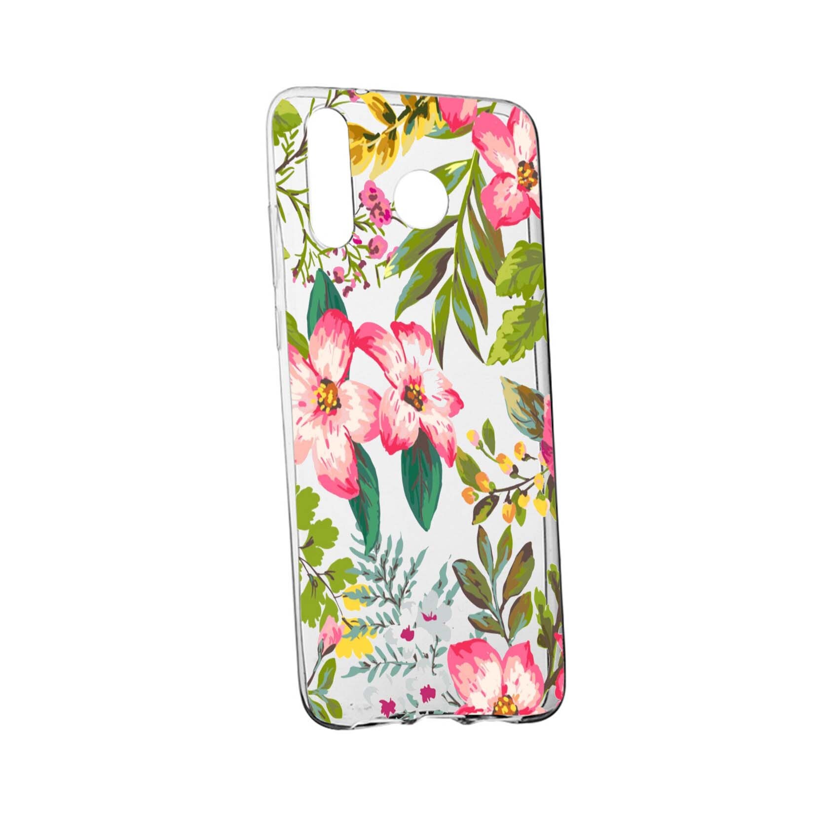 Husa de protectie, Flori, culorile de pastel, pentru Samsung Galaxy A30, rezistenta la uzura, anti-alunecare, din silicon Premium, 510