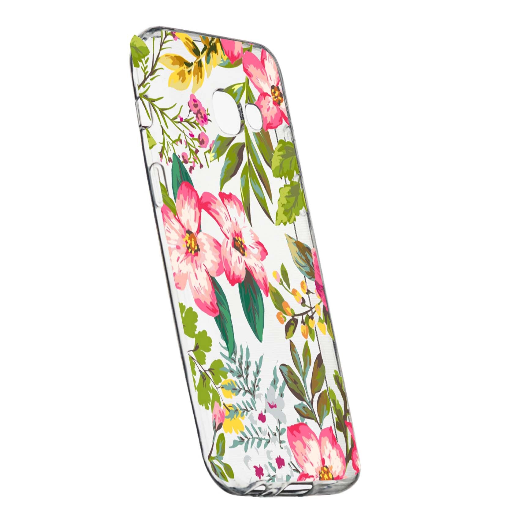 Husa de protectie, Flori, culorile de pastel, pentru Samsung Galaxy A5 2016, rezistenta la uzura, anti-alunecare, din silicon Premium, 510