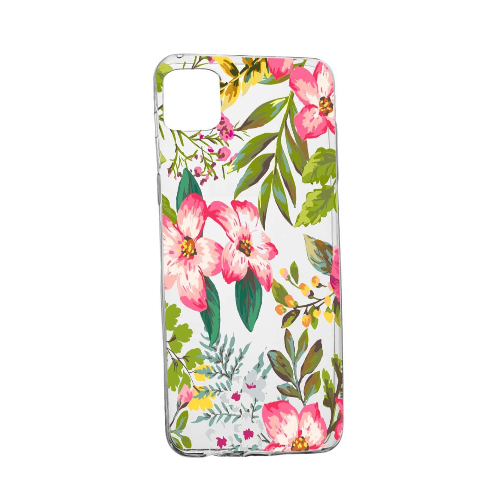 Husa de protectie, Flori, culorile de pastel, pentru Apple iPhone 11 Pro Max, rezistenta la uzura, anti-alunecare, din silicon Premium, 510