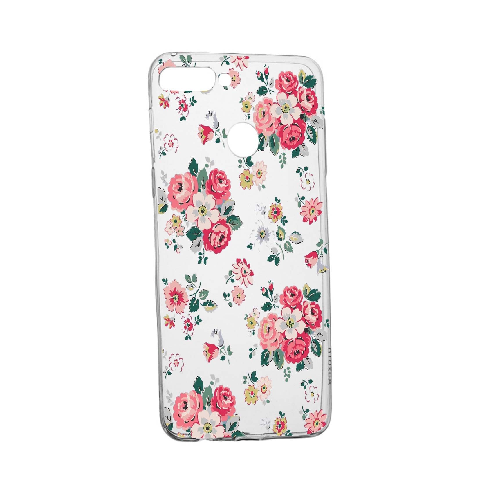 Husa de protectie, Flori, culorile de pastel, pentru Huawei Y7 Prime 2018 / Y7 2018, rezistenta la uzura, anti-alunecare, din silicon Premium, 511