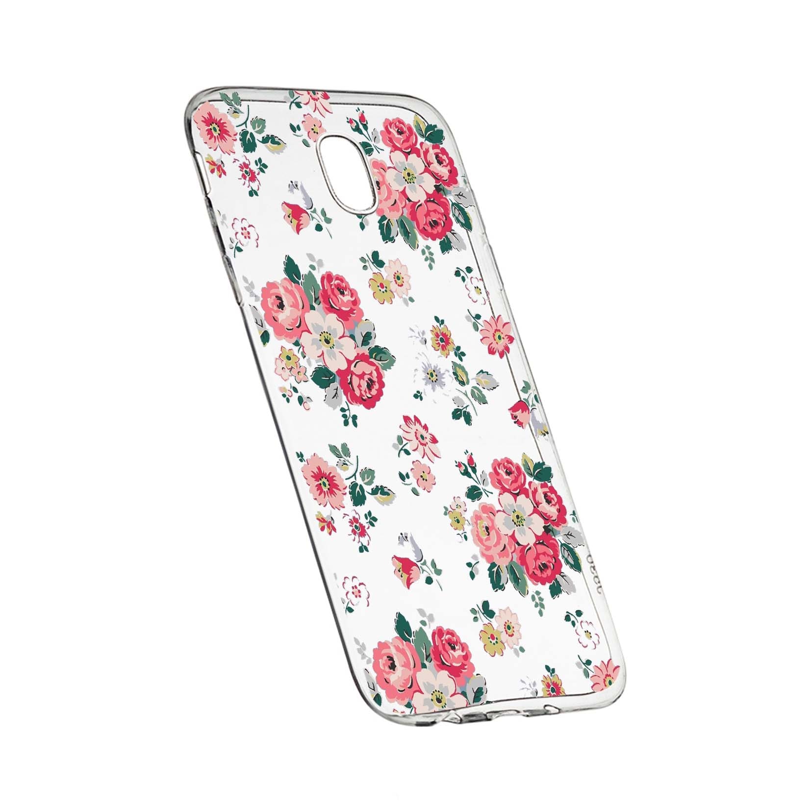 Husa de protectie, Flori, culorile de pastel, pentru Samsung Galaxy J3 2017, rezistenta la uzura, anti-alunecare, din silicon Premium, 511