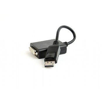 Cablu adaptor DisplayPort v.1.2 la Dual-Link DVI, Gembird, negru  Cablu adaptor DisplayPort v.1.2 la Dual-Link DVI, Gembird, negru