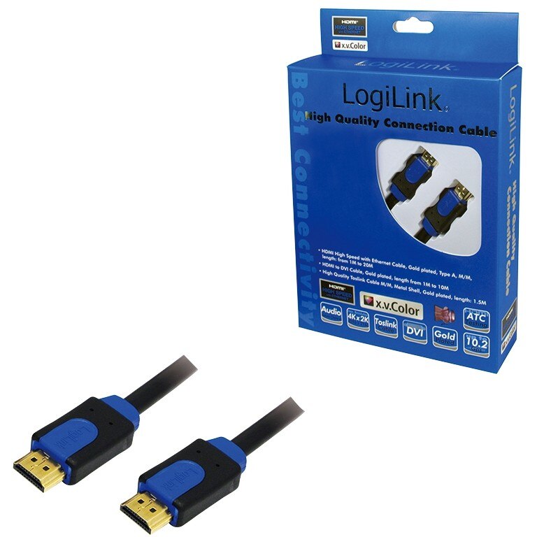 LogiLink HDMI Auf Micro-HDMI Kabel 1 M – High Speed Mit Ethernet, Vergoldete Kontakte, 4K-fähig