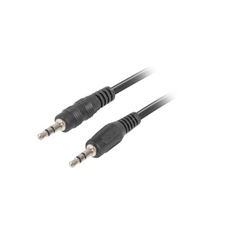 Cablu Audio Lanberg CA-MJMJ-10CC-0012-BK, 1.2 m, Mini Jack, Negru Cablu Audio Lanberg CA-MJMJ-10CC-0012-BK, 1.2 m, Mini Jack, Negru