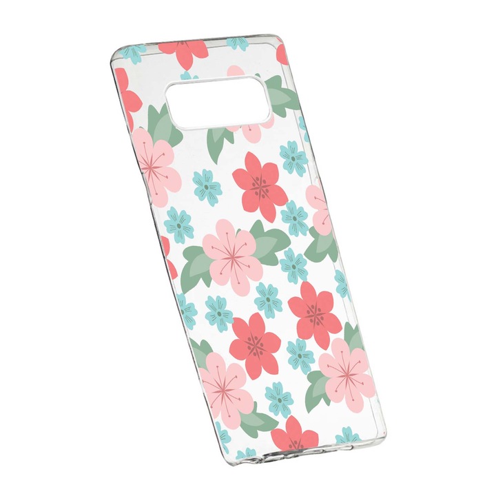Husa de protectie, Flori, culorile de pastel, pentru Samsung Galaxy Note 9, rezistenta la uzura, anti-alunecare, din silicon Premium, 515