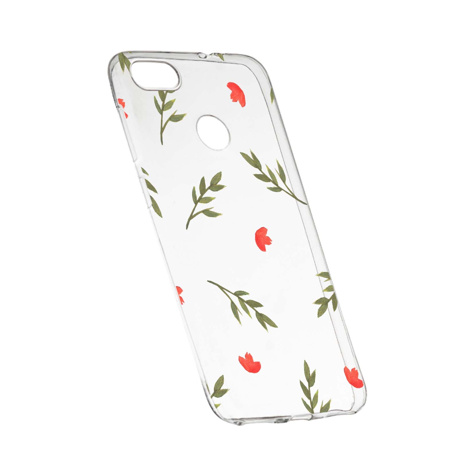 Husa de protectie, Flori, pentru Huawei P Smart, rezistenta la uzura, anti-alunecare, din silicon Premium, 516