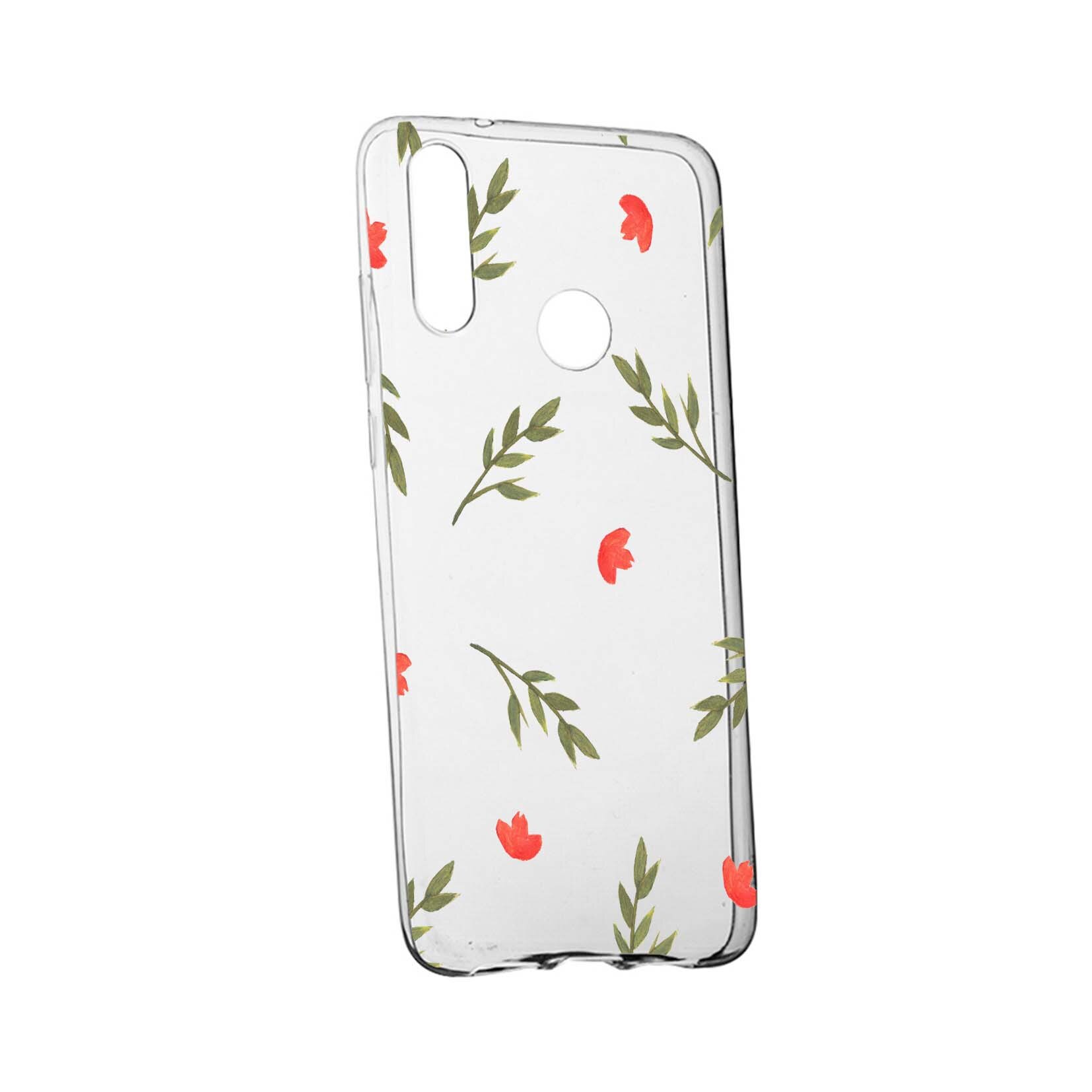 Husa de protectie, Flori, pentru Xiaomi Mi A3 Lite, rezistenta la uzura, anti-alunecare, din silicon Premium, 516