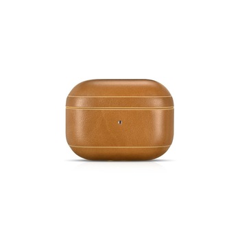 Carcasa, husa AirPods Pro - iCarer Vintage, din piele naturala, interior microfibra, decupaj indicator LED, Camel Carcasa, husa AirPods Pro - iCarer Vintage, din piele naturala, interior microfibra, decupaj indicator LED, Camel