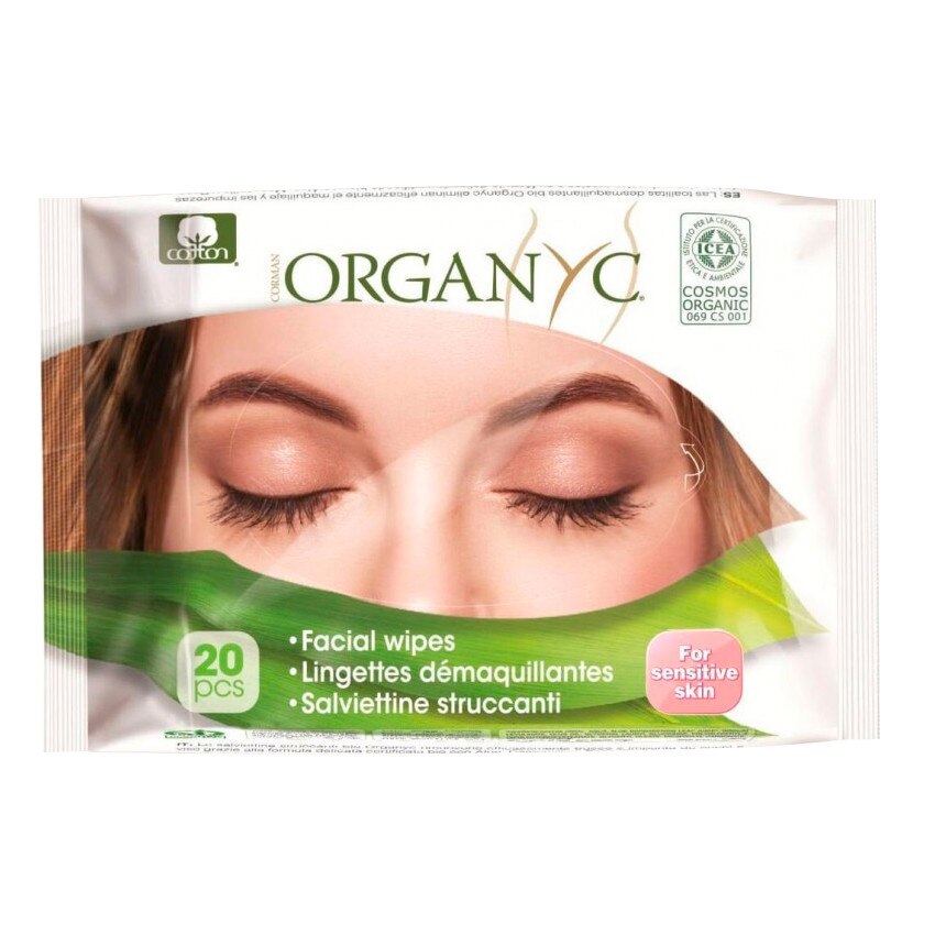 Servetele umede demachiante din bumbac organic, 20 buc