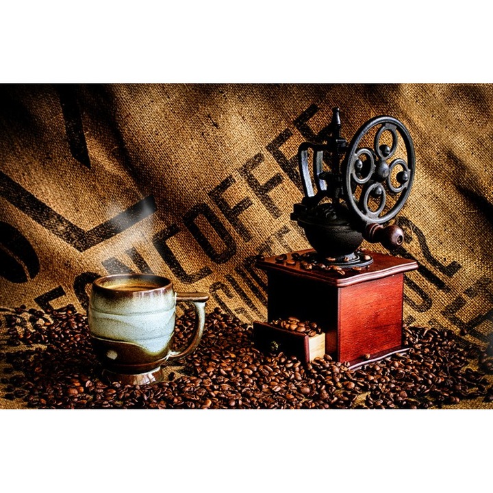 Tablou decorativ, Multicolor, Cafea, 40x60cm, Maro