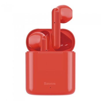 Casti Bluetooth Baseus, TWS Encok W09, Mini Wireless, Rosu Casti Bluetooth Baseus, TWS Encok W09, Mini Wireless, Rosu