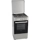 Aragaz Heinner HFSC-V50SL, 4 arzatoare, Gaz, Dispozitiv de siguranta plita/cuptor, 50 cm, Silver