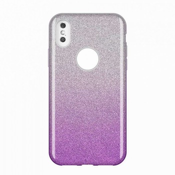 Husa Glitter Wozinsky, Shining Case, iPhone XS Max, Argintiu/Mov Husa Glitter Wozinsky, Shining Case, iPhone XS Max, Argintiu/Mov