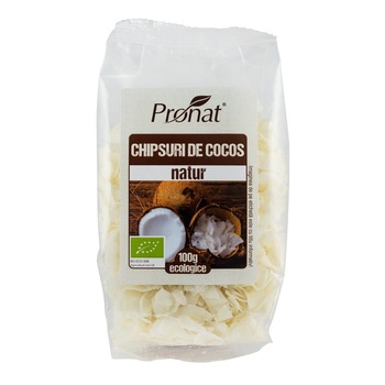 Chipsuri BIO din nuca de cocos, natur, 100 g Chipsuri BIO din nuca de cocos, natur, 100 g