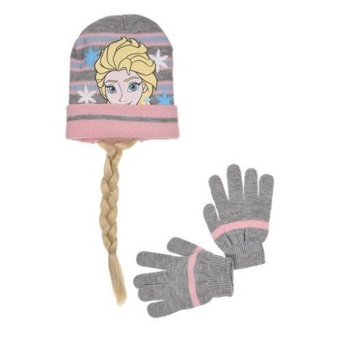 Set caciula si manusi Frozen gri 52 cm