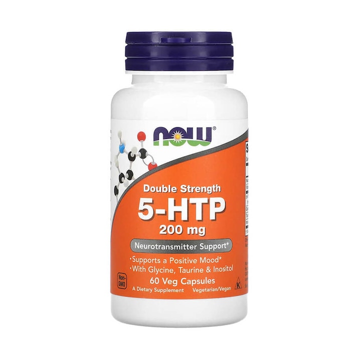 5-HTP, (Precursor Serotonina), 200 mg, Now Foods, 60 capsule