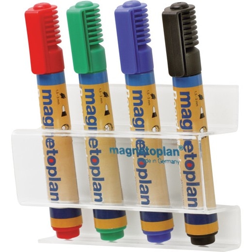 Suport magnetic Magnetoplan pentru 4 markere, acrilic