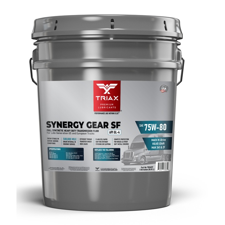 Ulei de Transmisie Manuala pentru Camioane TRIAX Synergy Gear SF 75W-80 Full Sintetic, 18.92 l