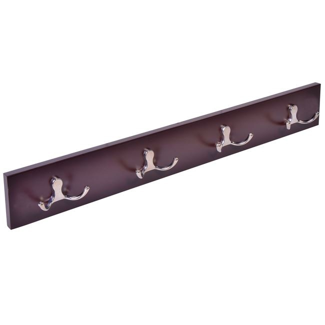 Cuier de haine,tip agatatoare,maro,clasic,metal cromat