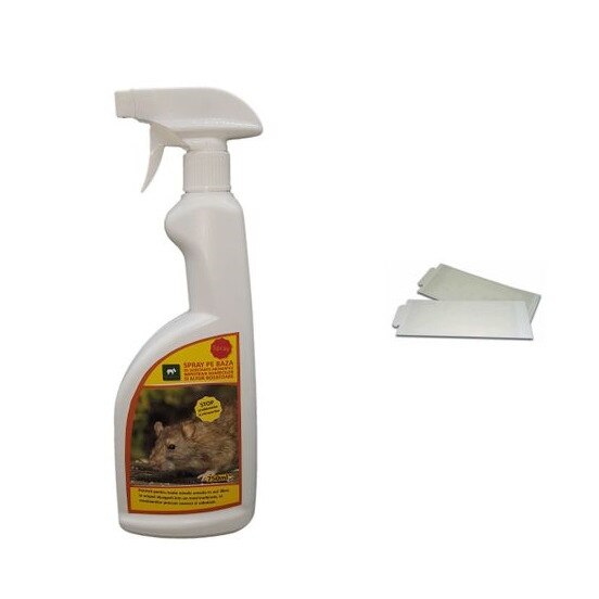 Pachet anti rozatoare cu 10 capcane adezive cu atractant de soareci Glue Twin si spray PR-100