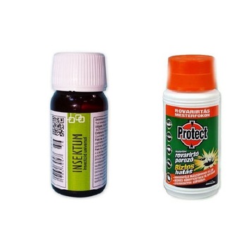 Pachet anti daunatori compus din Insecticid pulbere impotriva Protect si Insecticid universal Insektum 50ml Pachet anti daunatori compus din Insecticid pulbere impotriva Protect si Insecticid universal Insektum 50ml