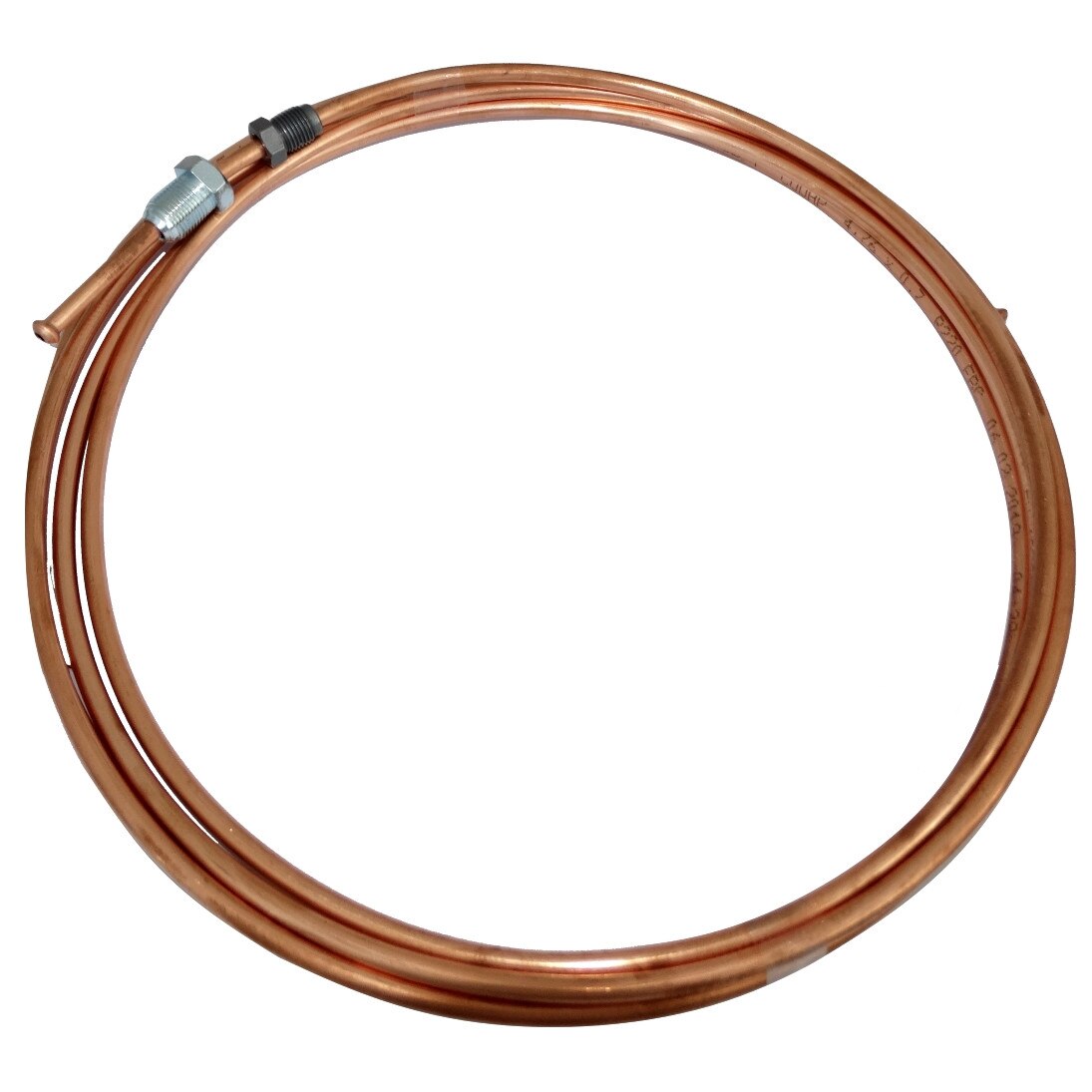 Conducta de frana din cupru AERZETIX, cu fitingi M12x1 / M10x1, Ø4.76 mm, 300 cm