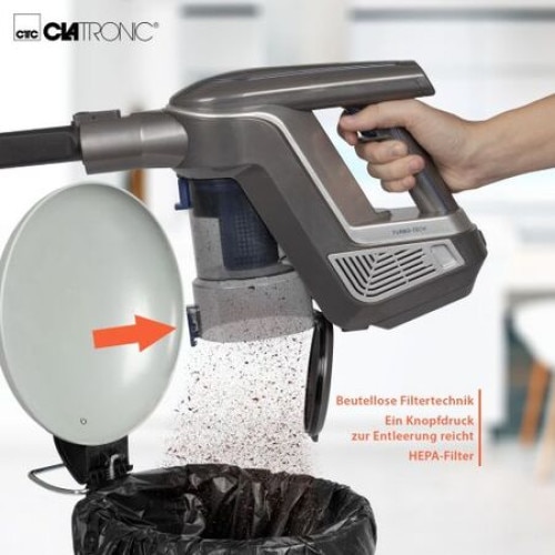 Aspirator vertical, Clatronic, Negru/Argintiu