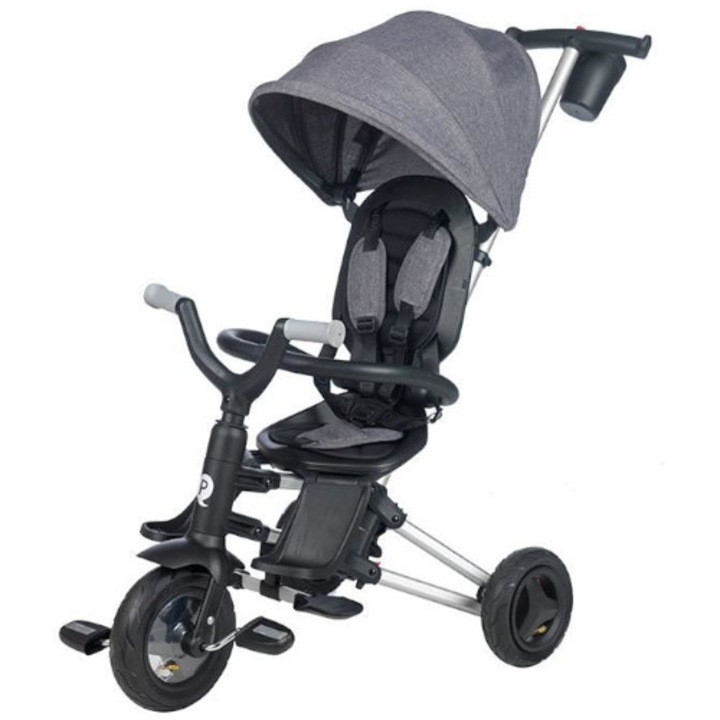 Tricicleta Ultrapliabila QPlay Nova Rubber, Gri
