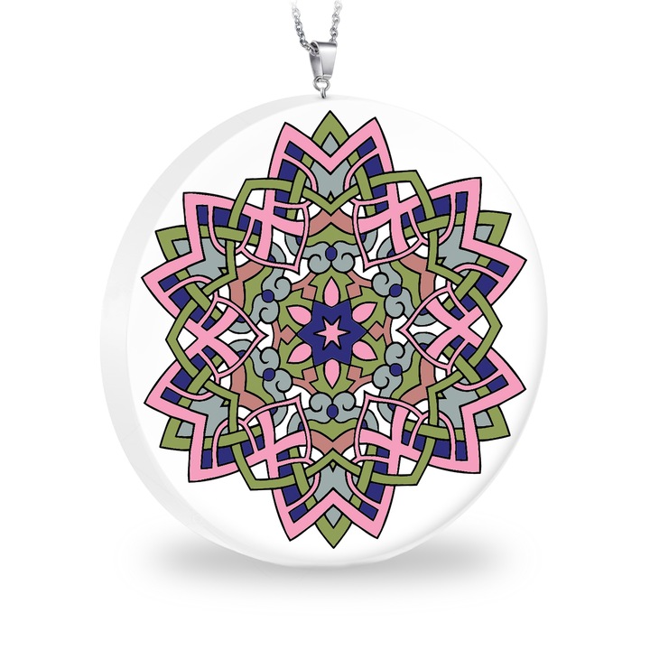 Pandantiv GANELLI din ceramica, Motive Orientale Mandale India model 3