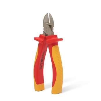 Cleste de debitat oblic, Maner ergonomic, cauciucat Izolat pana la 1000V,160 mm Cleste de debitat oblic, Maner ergonomic, cauciucat Izolat pana la 1000V,160 mm