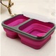 Caserola pliabila silicon Clip&Close cu lingura furculita, Style4Cosy, lungime 21,5 cm, Purple