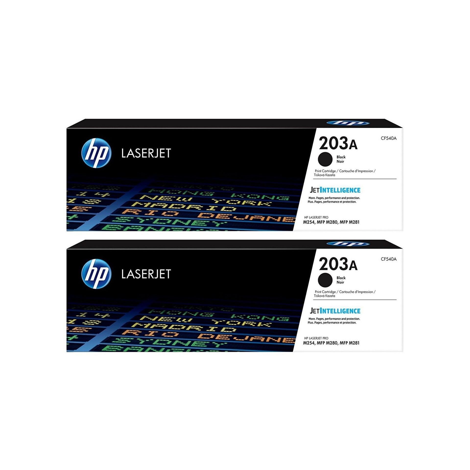 Pachet cartuse toner HP original CF540A (203A) negru x2 2800 pagini