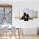 Set Tablouri Multicanvas 5 piese Colectia Ziua Indragostitilor, Dragobete, Valentine's Day, Apropiere cu marea pe fundal, Decoratiuni Moderne pentru Casa, 60 x 100 cm