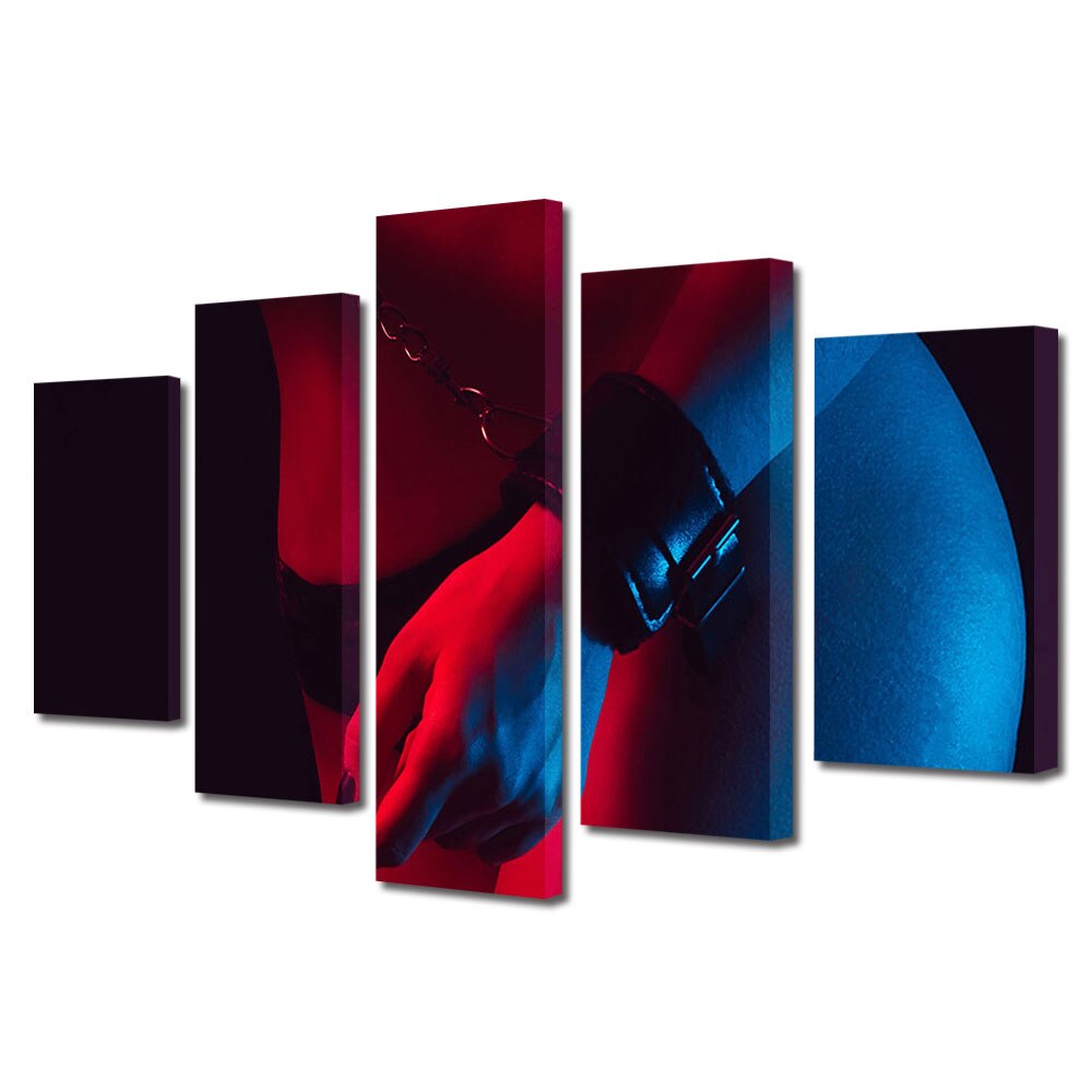 Set Tablouri Multicanvas 5 piese Colectia Ziua Indragostitilor, Dragobete, Valentine's Day, Catuse pentru ea, Decoratiuni Moderne pentru Casa, 120 x 225 cm