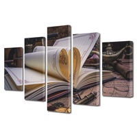 set tablouri multicanvas 5 piese colectia ziua indragostitilor dragobete valentines day cartea cu foi inimioara decoratiuni moderne pentru casa 100 x 175 cm imagen 44_0_
0