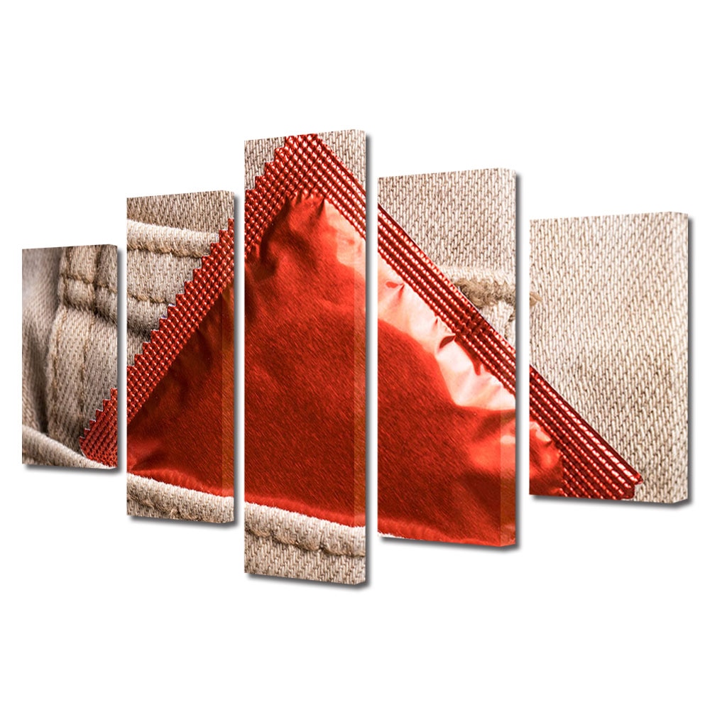 Set Tablouri Multicanvas 5 piese Colectia Ziua Indragostitilor, Dragobete, Valentine's Day, Buzunarul salvator, Decoratiuni Moderne pentru Casa, 120 x 225 cm