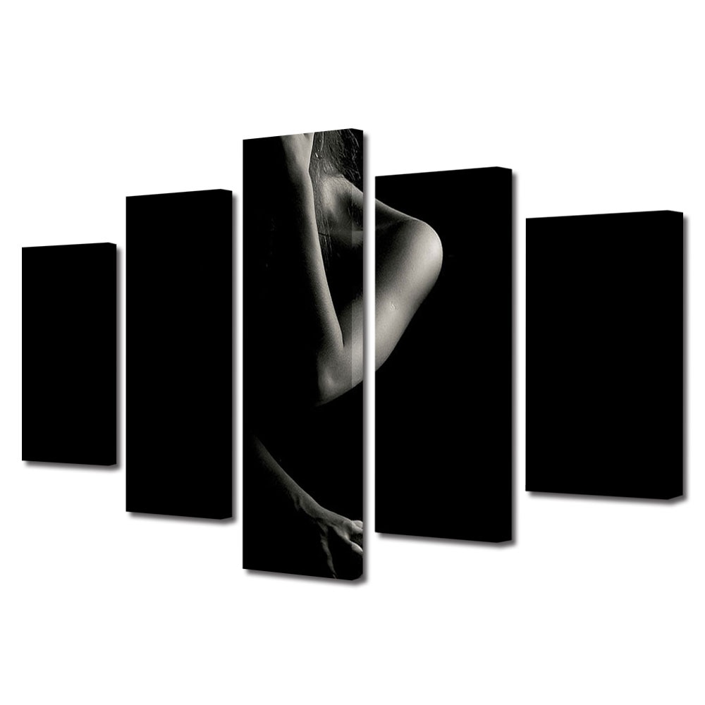 Set Tablouri Multicanvas 5 piese Colectia Ziua Indragostitilor, Dragobete, Valentine's Day, Forme in necunoscut, Decoratiuni Moderne pentru Casa, 120 x 225 cm