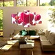 Set Tablouri Multicanvas 5 piese Colectia Ziua Indragostitilor, Dragobete, Valentine's Day, Baloane inimioare, Decoratiuni Moderne pentru Casa, 100 x 175 cm