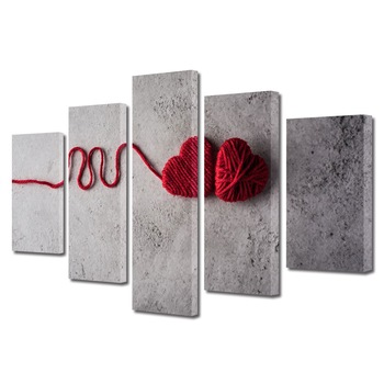 Set Tablouri Multicanvas 5 piese Colectia Ziua Indragostitilor, Dragobete, Valentine's Day, Ghem inimioare, Decoratiuni Moderne pentru Casa, 120 x 225 cm Set Tablouri Multicanvas 5 piese Colectia Ziua Indragostitilor, Dragobete, Valentine's Day, Ghem inimioare, Decoratiuni Moderne pentru Casa, 120 x 225 cm