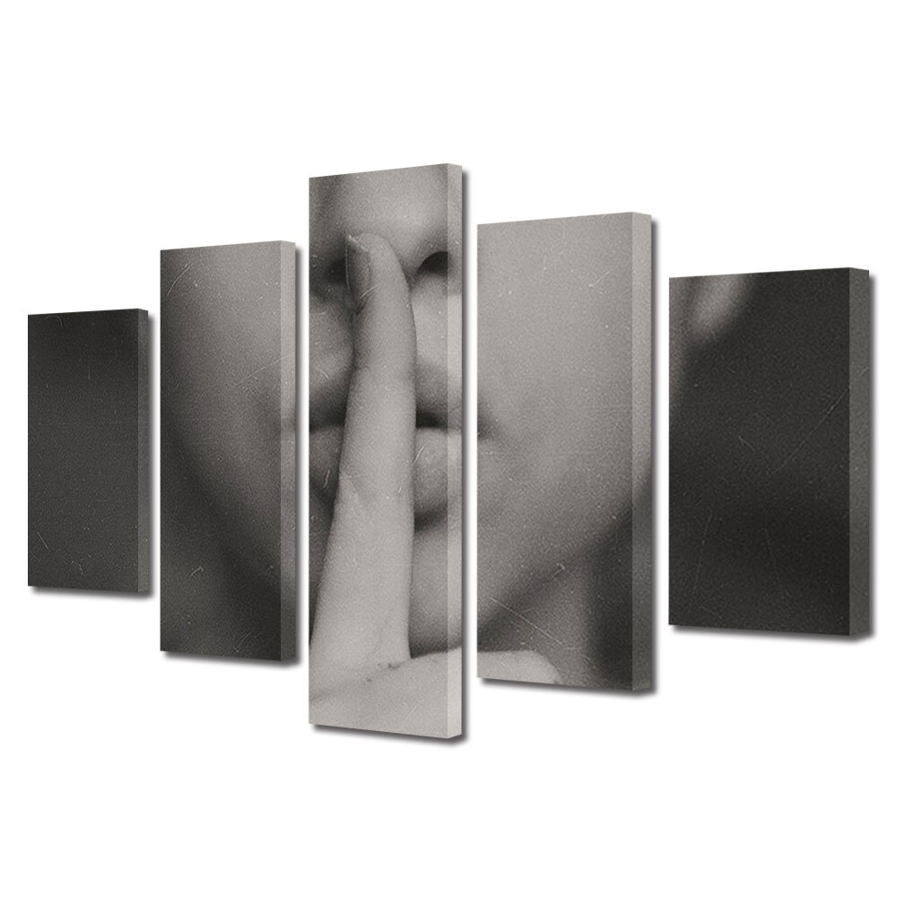 Set Tablouri Multicanvas 5 piese Colectia Ziua Indragostitilor, Dragobete, Valentine's Day, Secretul nostru, Decoratiuni Moderne pentru Casa, 120 x 225 cm