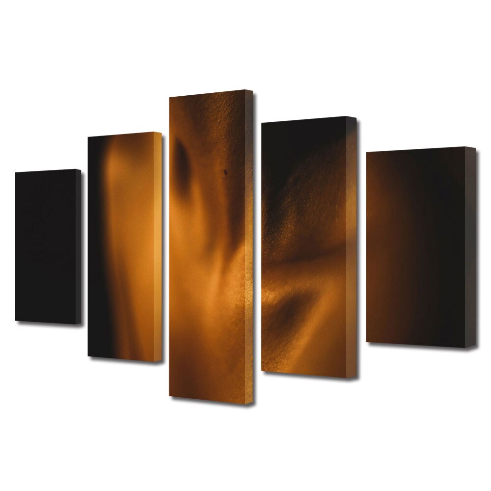 Set Tablouri Multicanvas 5 piese Colectia Ziua Indragostitilor, Dragobete, Valentine's Day, Piele lucioasa, Decoratiuni Moderne pentru Casa, 120 x 225 cm