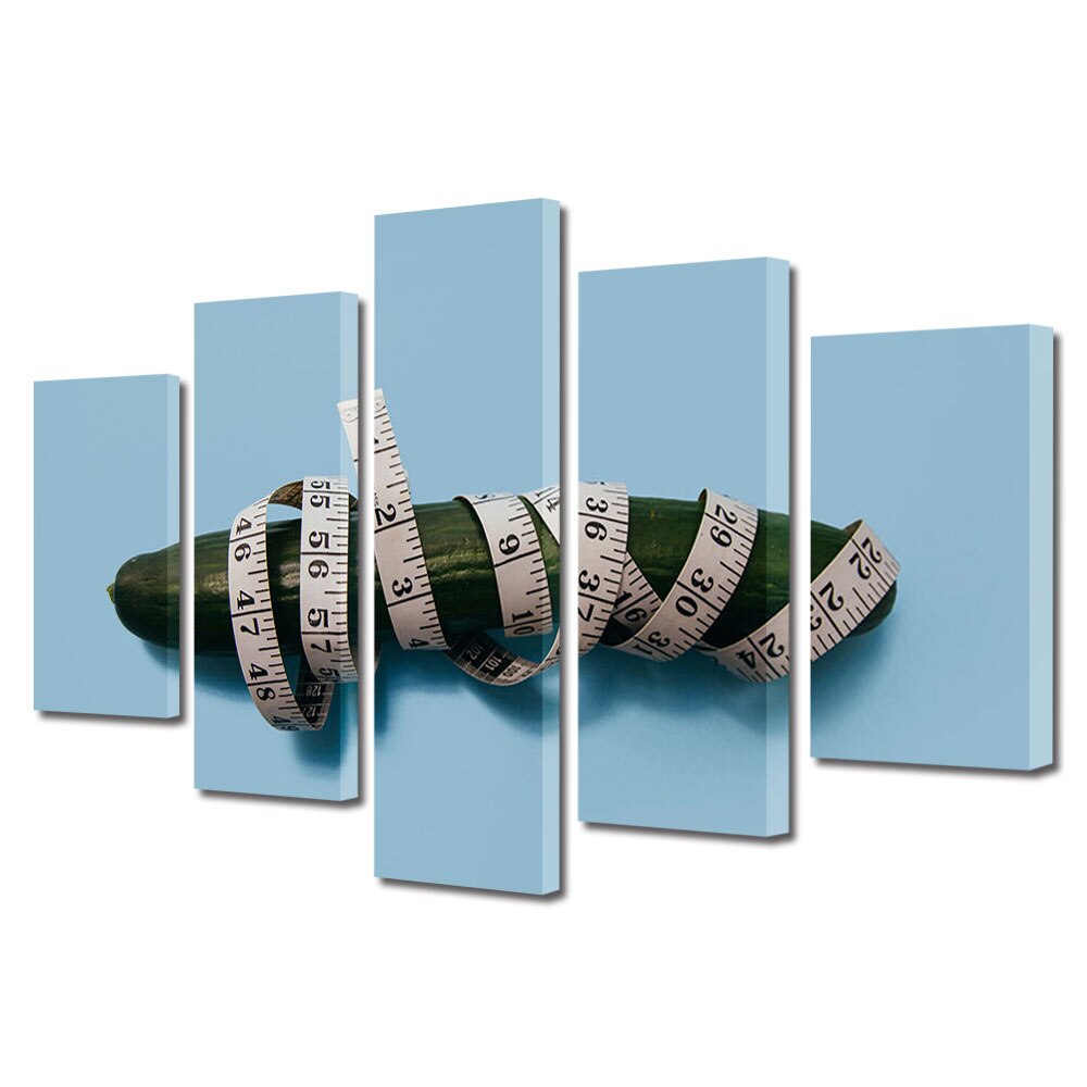 Set Tablouri Multicanvas 5 piese Colectia Ziua Indragostitilor, Dragobete, Valentine's Day, Centimetru erotic, Decoratiuni Moderne pentru Casa, 120 x 225 cm
