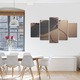 Set Tablouri Multicanvas 5 piese Colectia Ziua Indragostitilor, Dragobete, Valentine's Day, Inima desenata in nisip, Decoratiuni Moderne pentru Casa, 80 x 150 cm