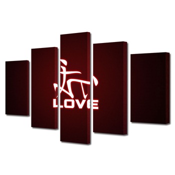 Set Tablouri Multicanvas 5 piese Colectia Ziua Indragostitilor, Dragobete, Valentine's Day, Pozitia iubirii, Decoratiuni Moderne pentru Casa, 120 x 225 cm Set Tablouri Multicanvas 5 piese Colectia Ziua Indragostitilor, Dragobete, Valentine's Day, Pozitia iubirii, Decoratiuni Moderne pentru Casa, 120 x 225 cm