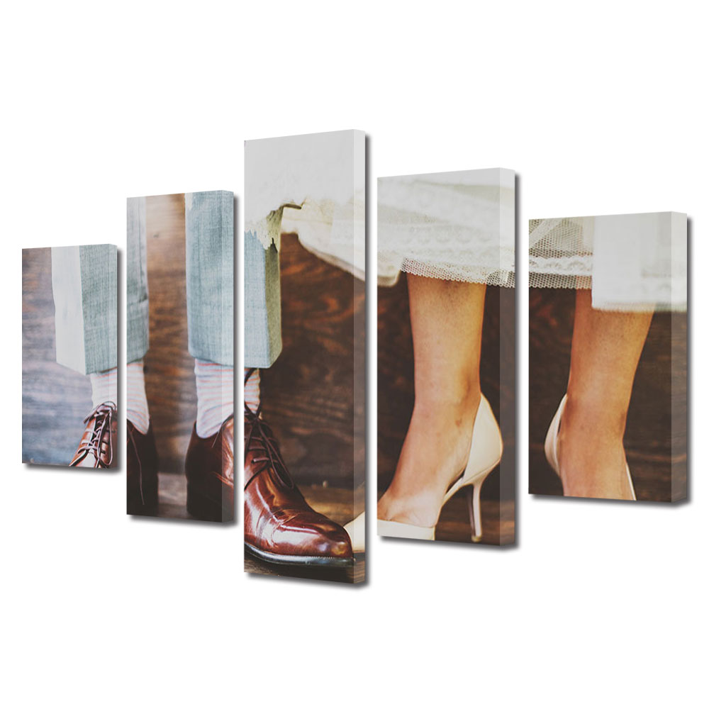 Set Tablouri Multicanvas 5 piese Colectia Ziua Indragostitilor, Dragobete, Valentine's Day, Pregatiri de nunta, Decoratiuni Moderne pentru Casa, 120 x 225 cm