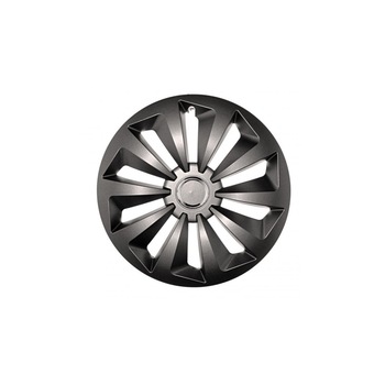 Set capace roti grafit fox cu inel cromat 15 inch Set capace roti grafit fox cu inel cromat 15 inch