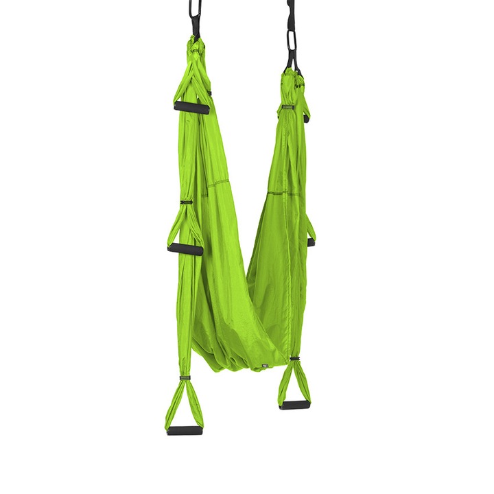 Люлка за въздушна йога, Хамак за йога флай, Аеро йога, Светлозелен