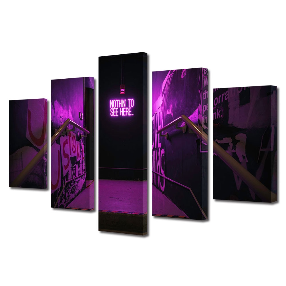 Set Tablouri Multicanvas 5 piese Colectia Ziua Indragostitilor, Dragobete, Valentine's Day, Nimic de vazut, Decoratiuni Moderne pentru Casa, 120 x 225 cm